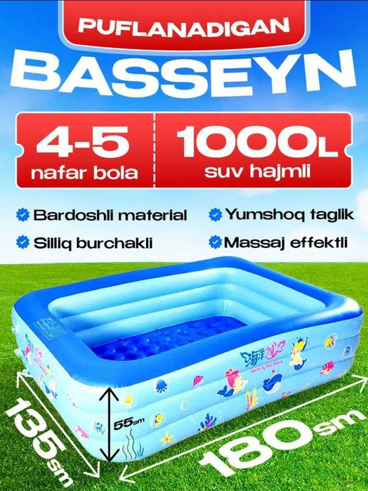 Detskiy basseyn 2xil razmer