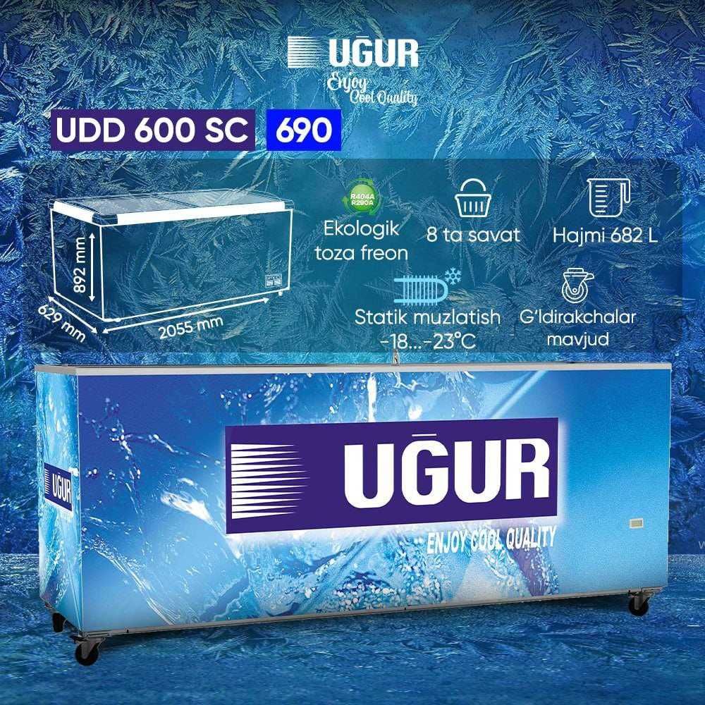 Морозильник и Витринный холодильник UGUR оптом склад+доставка NEW 2025