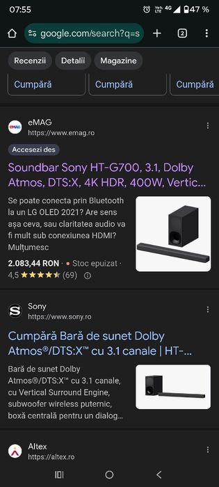 Soundbar Sony  ht g700