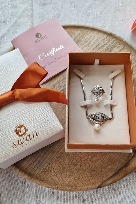 Пръстен и гривна 925 Swan Pearls