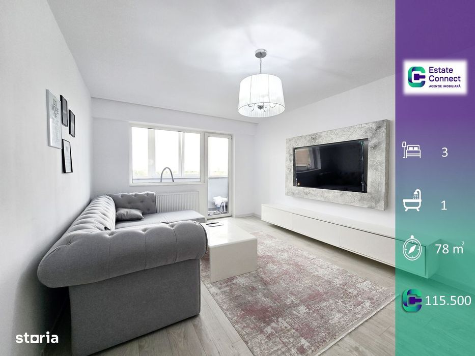 Apartament premium 3 camere, etaj intermediar, centrala - zona garii