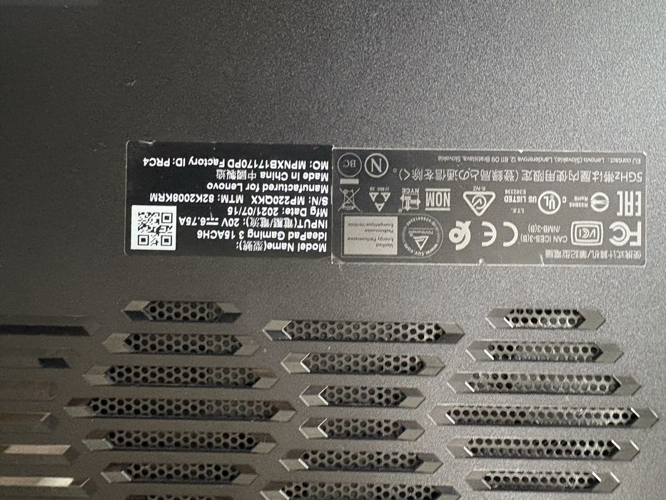 Lenovo Ideapad Gaming 3 16Ach6 - piese