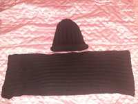 Комплект зимняя шапка с шарфиком