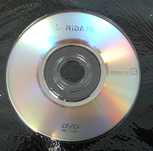 Нов DVD-R 8cm за камера Ridata 1.4GB 30min - празни дискове