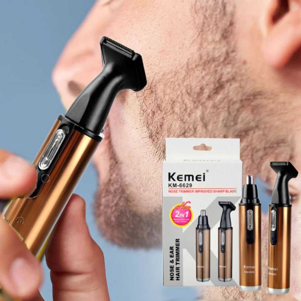 Тример за нос и бакембарди 2в1 Kemei KM-6629