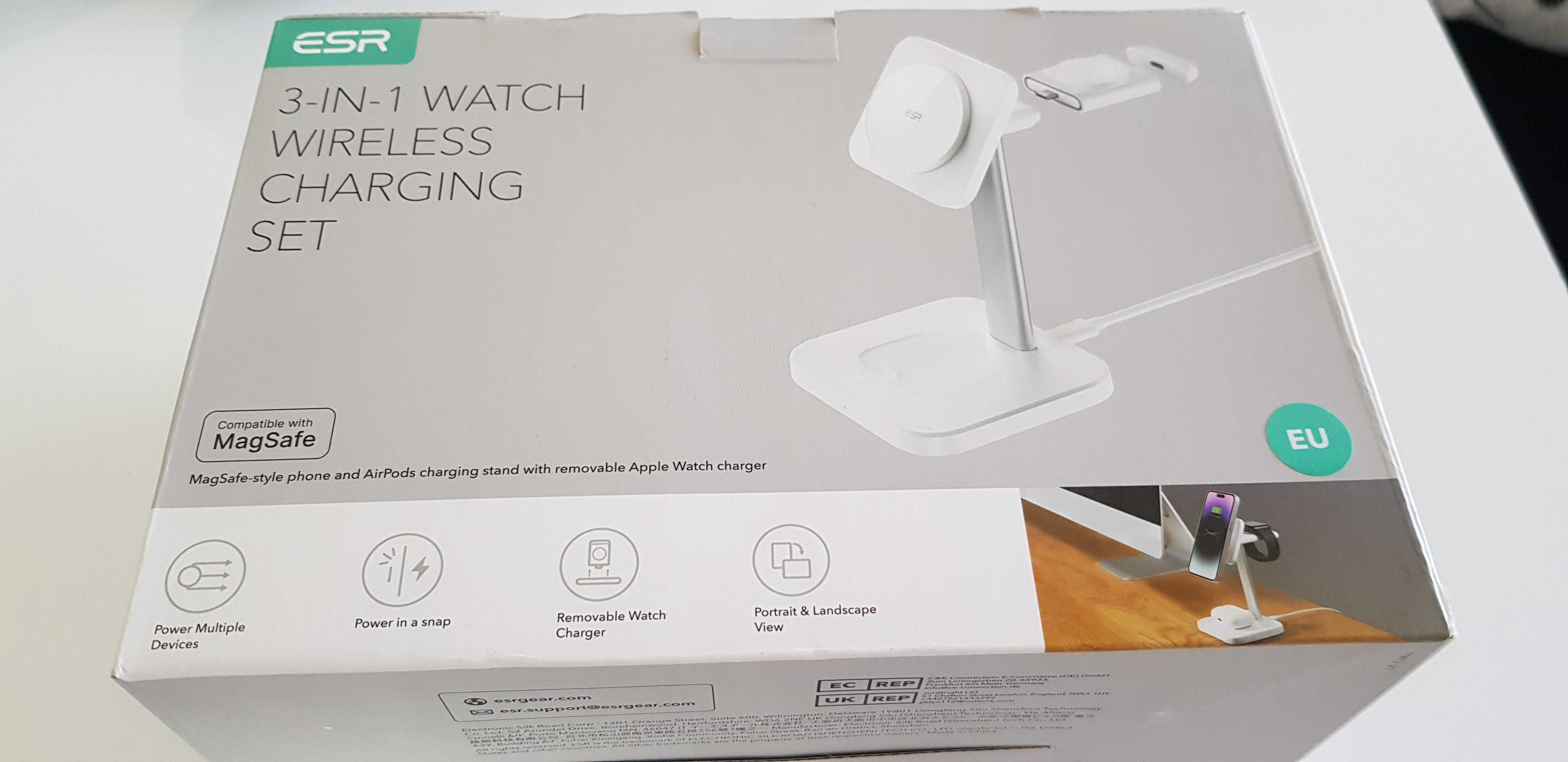 Безжична MagSafe станция + Apple Watch ESR HaloLock зарядно