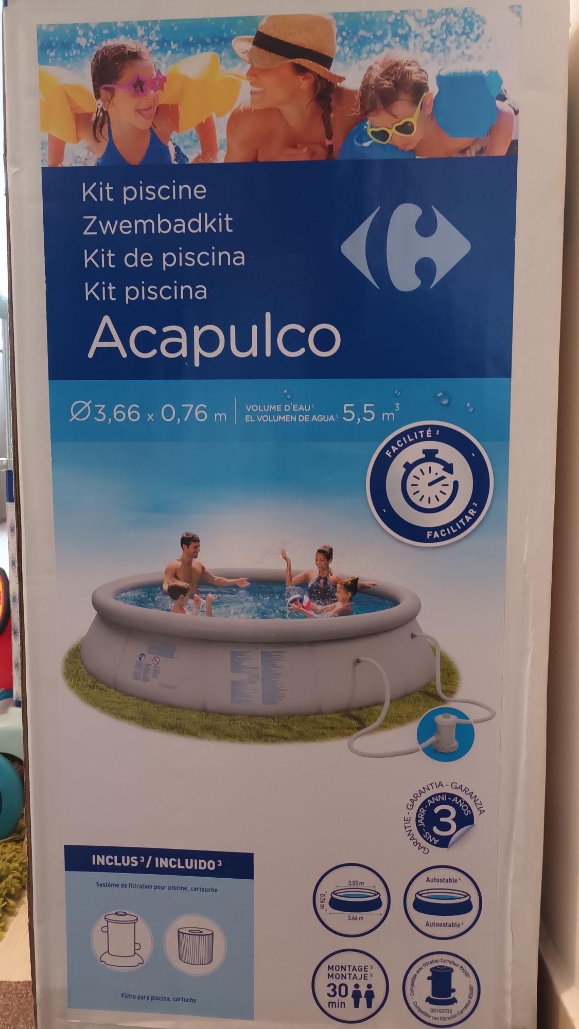 Vand piscina gonflabila cu sistem de filtrare