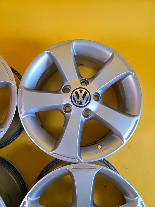 4 Jante Aliaj 5x112 15'' OEM VW Golf 5 6 Touran Caddy 6.5J ET 50