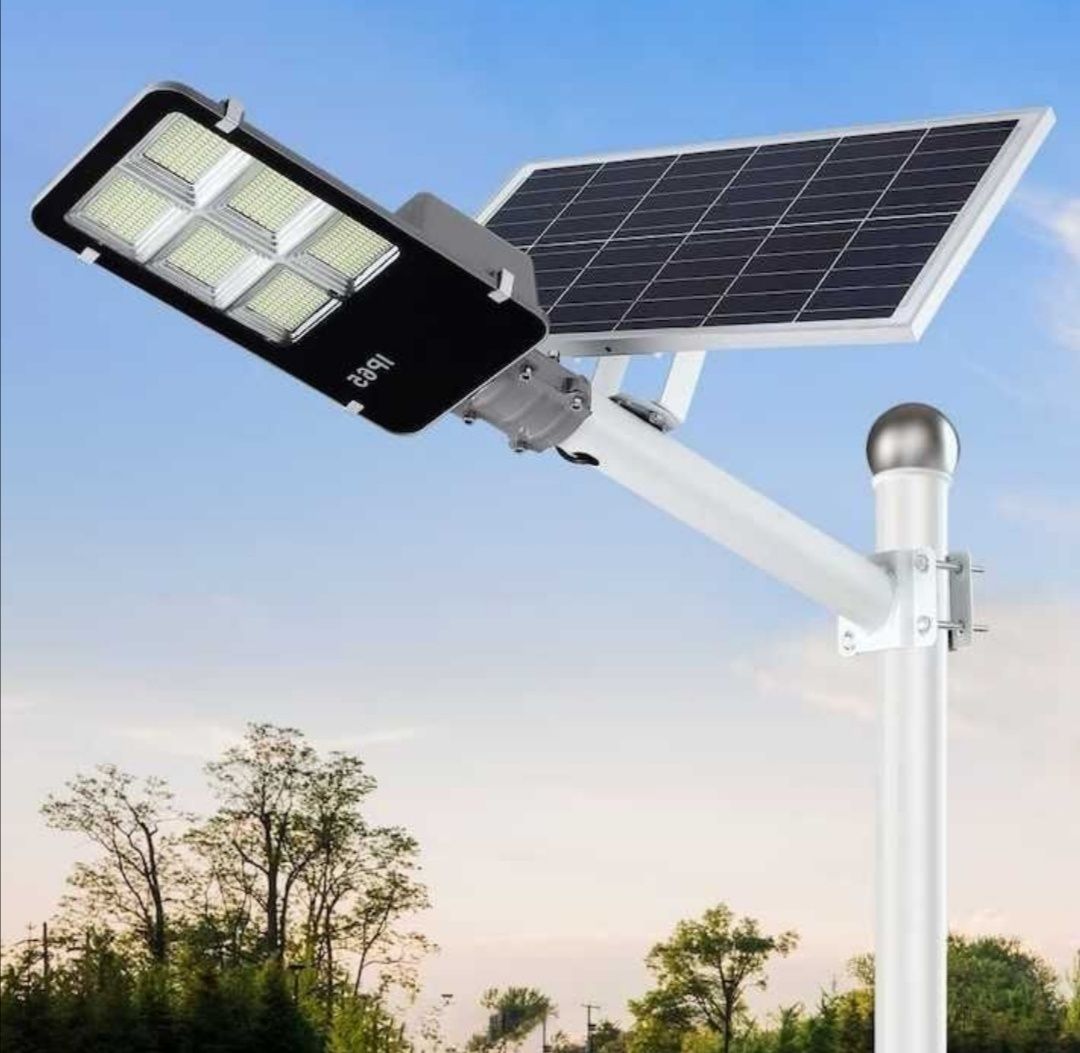 Улична Соларна Лампа Jortan соларен панел и стойка 400w