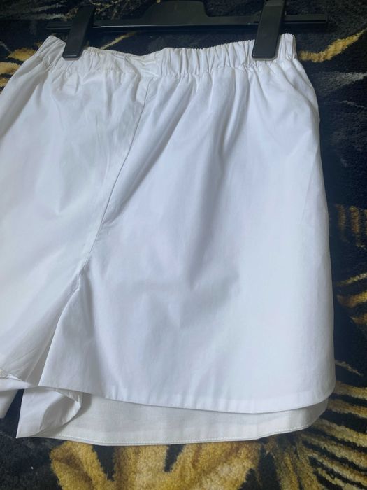 Pantaloni scurți albi, nou, S/36, bumbac, talie medie/inalta