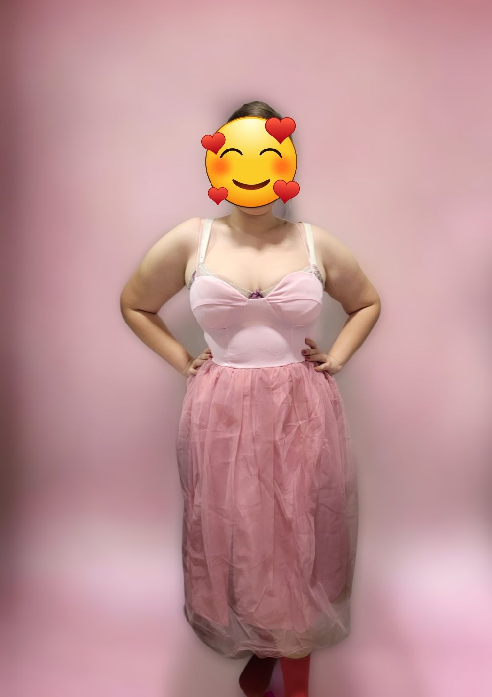 Rochie roz pudrat mărimea L/XL