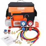 Pompă Vid AC 0.2CP, 99.1 L/min, Set Manometru, R134a, R1234yf