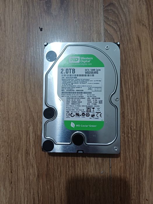 Western Digital Caviar Green 2TB 64MB 7200rpm SATA2 (WD20EARS)