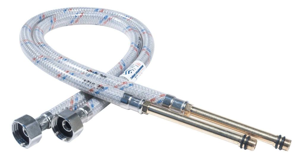 Г/П для смесителей (штуцер 106/100мм) 1/2”хM10 L-80 см