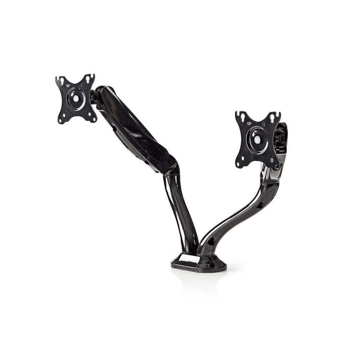 Suport dublu cu prindere de birou pentru 2 monitoare