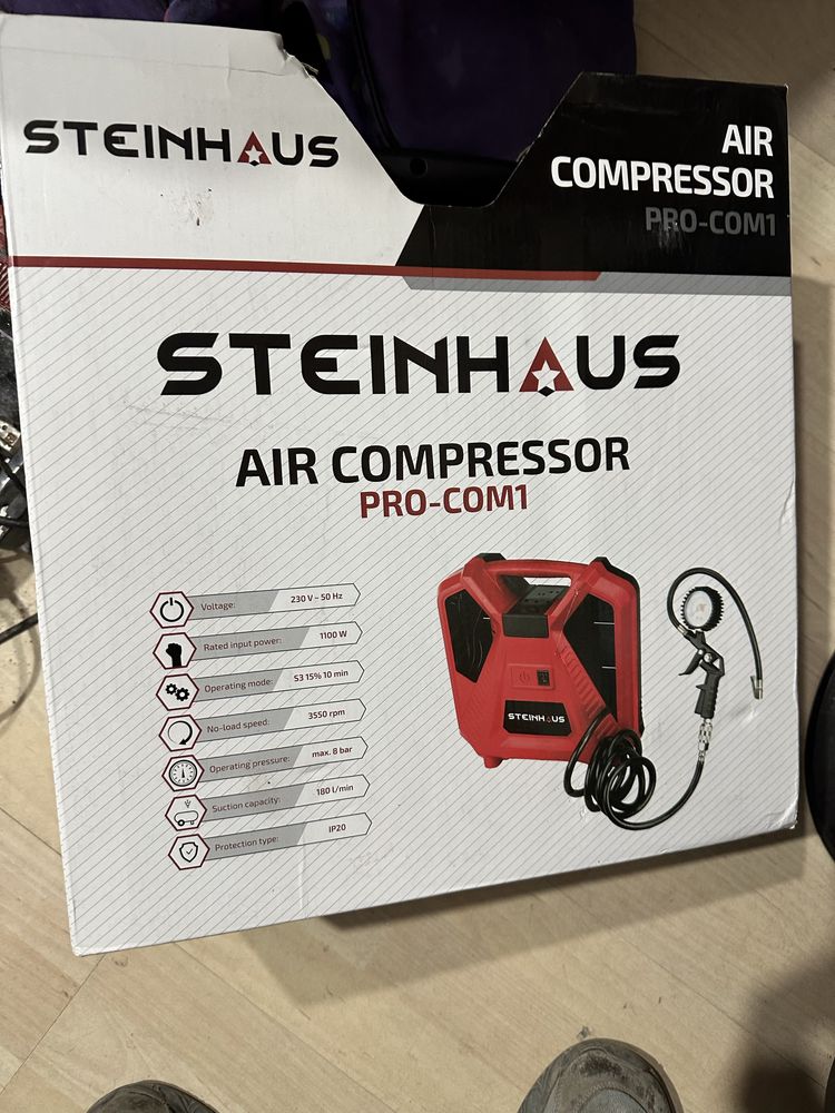 безмаслен въздушен компресор steinhaus pro-com1