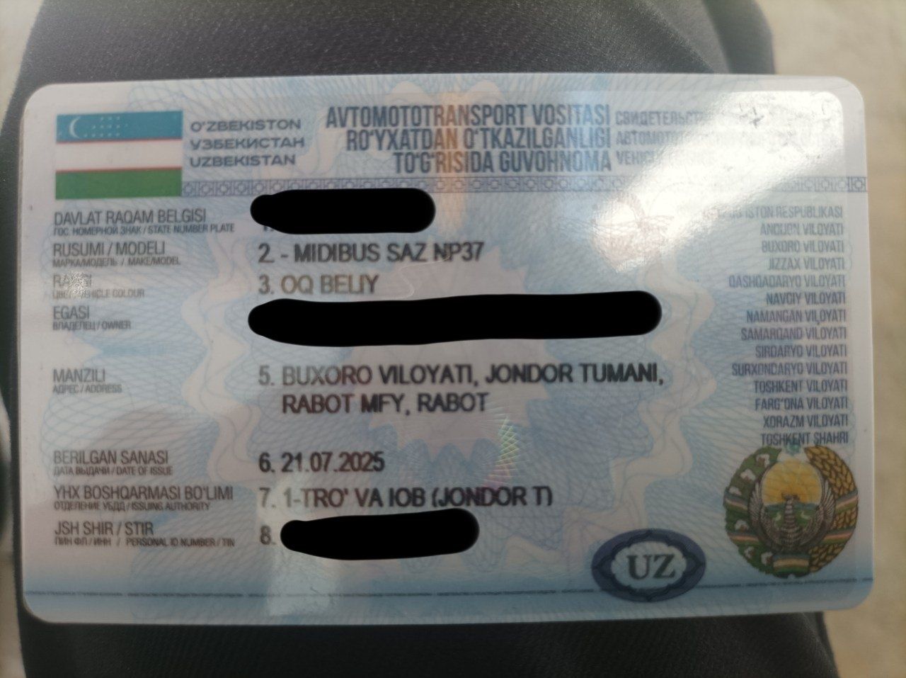Isuzu vadovoz sotiladi