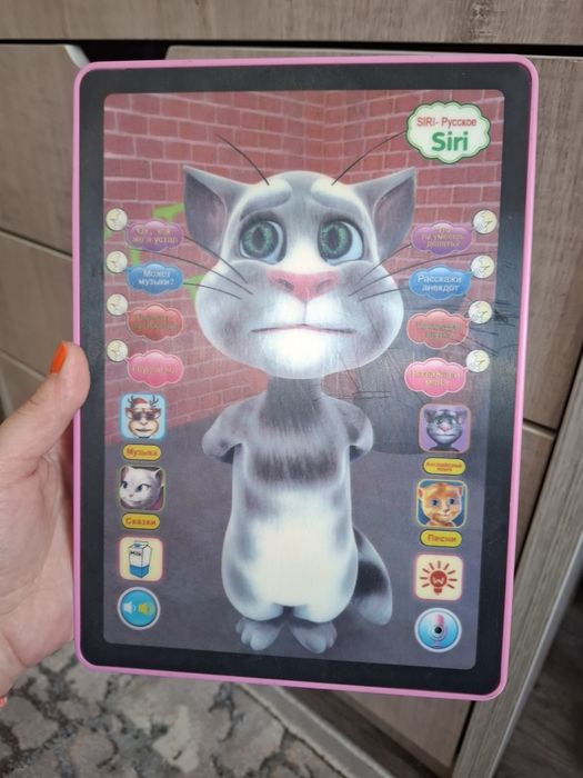 Детский обучающий планшет 3D Кот Том 3 в 1