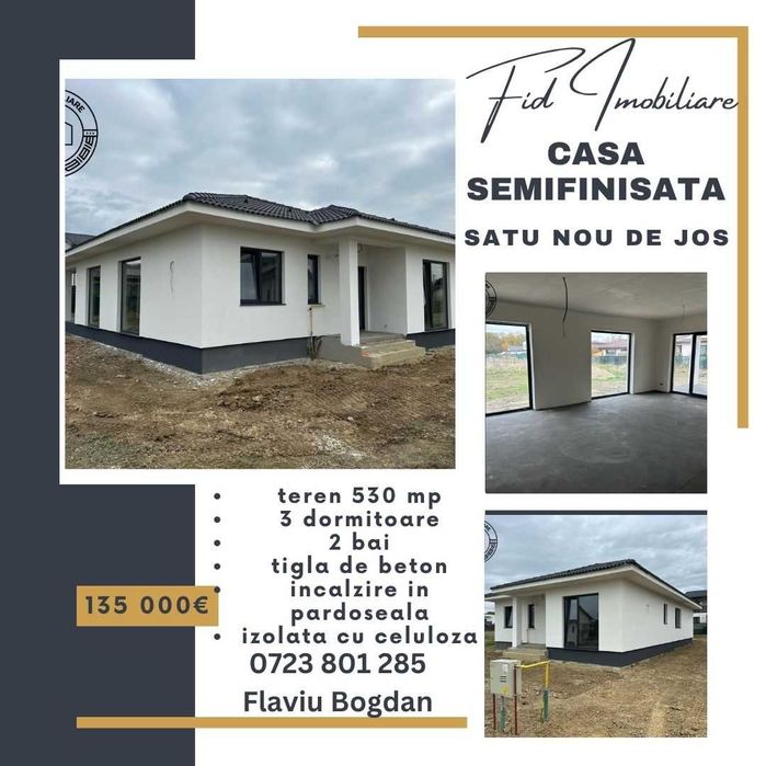 Casa semifinisata Satu nou de Jos