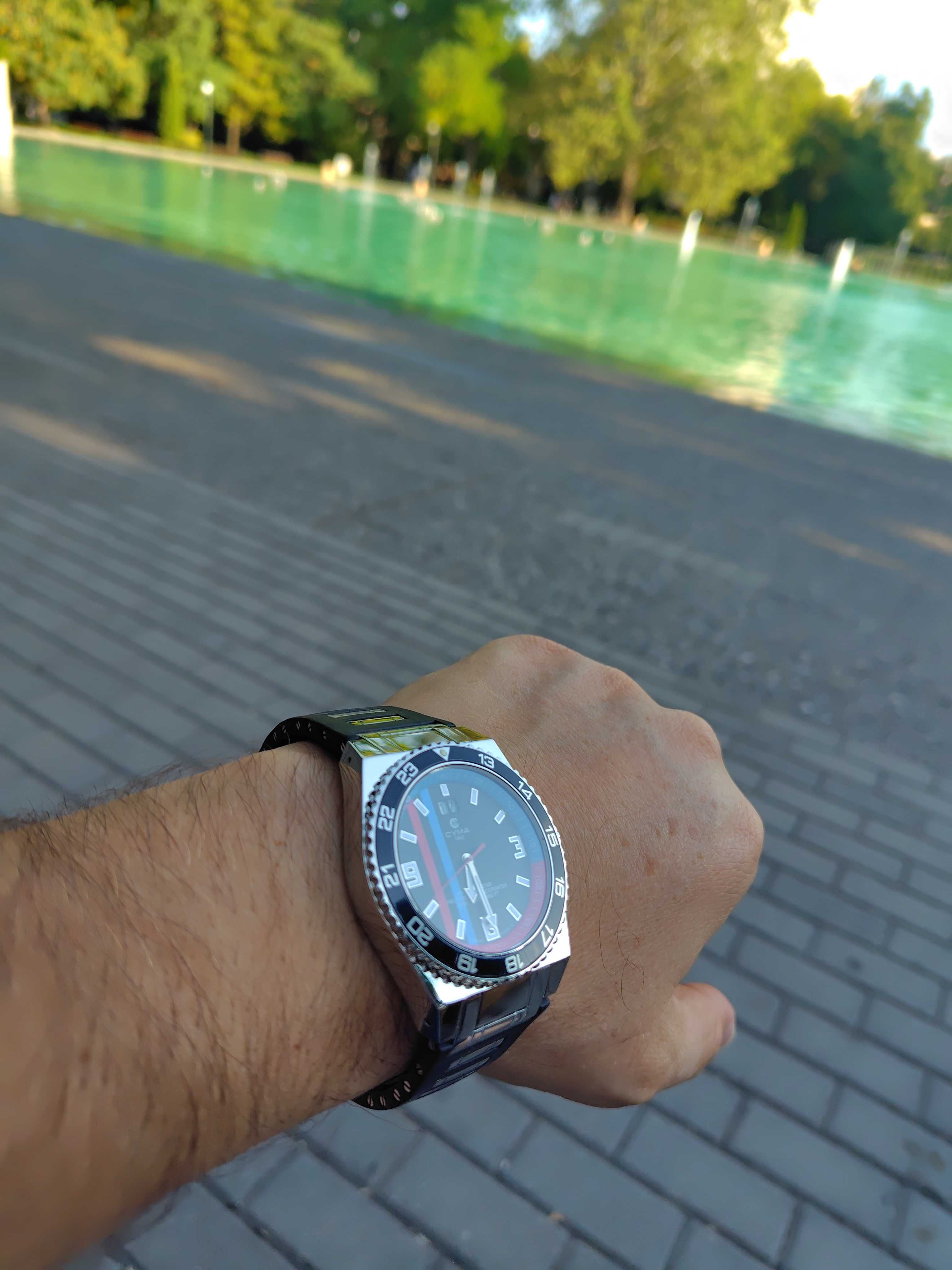 Швейцарски Cyma Ice Aquamare Star Professional Diver, 200m сапфир 43mm