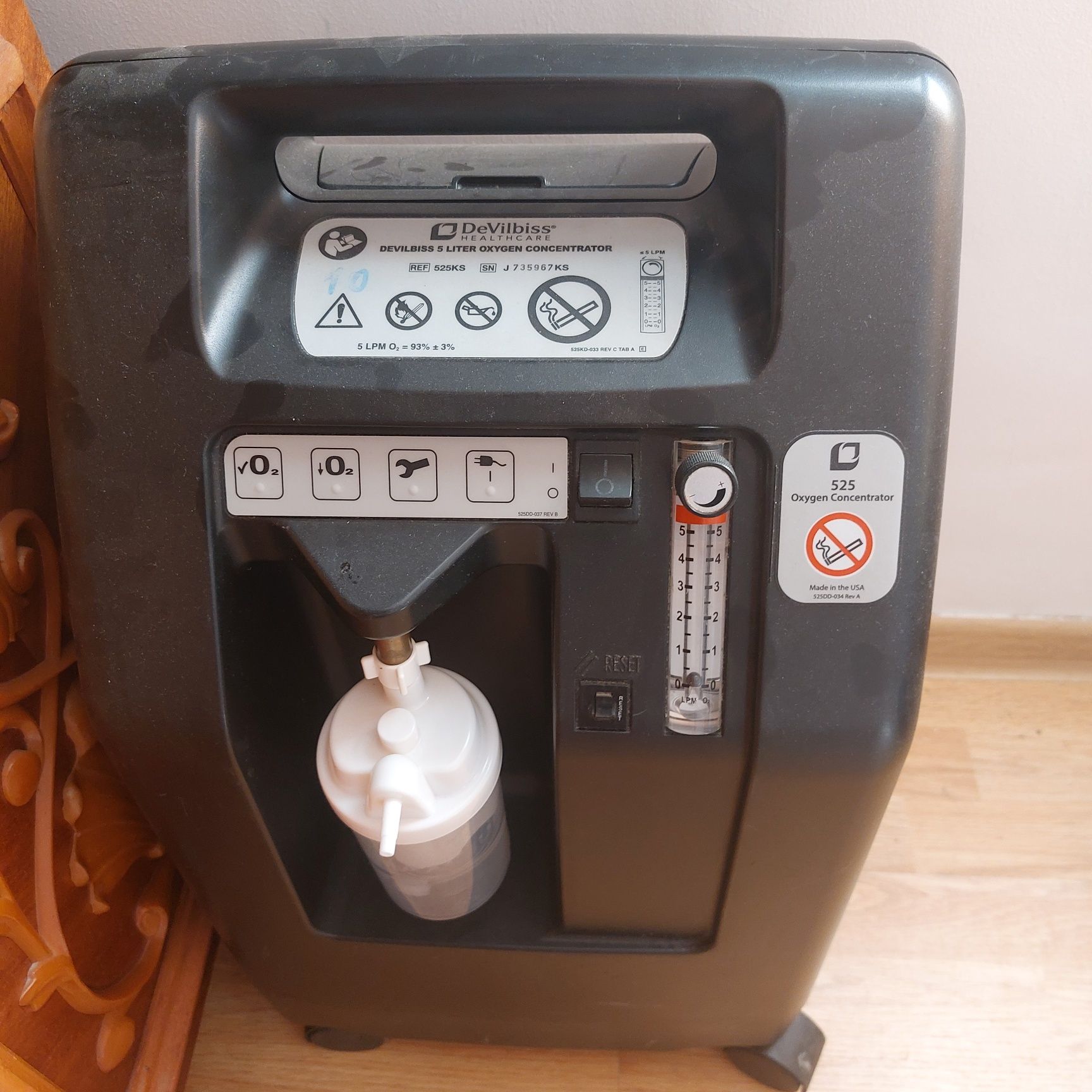 Concentrator Oxigen DeVilbiss 5 litri defect după 15 min întra în ava