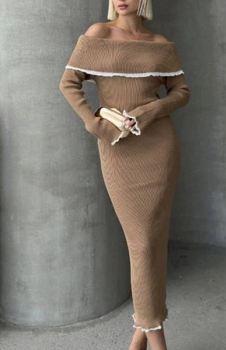 Дамска плетена рокля