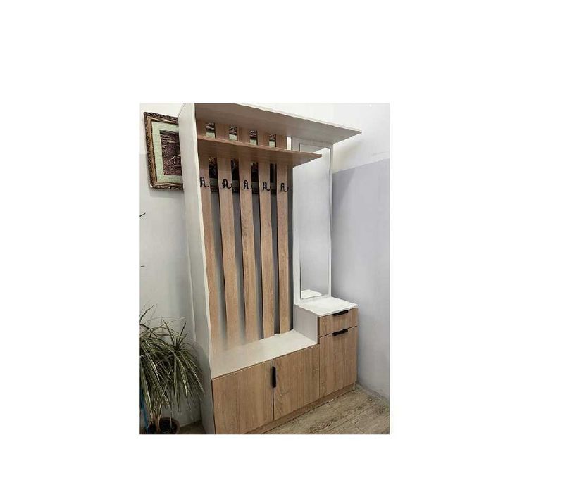 Новая прихожая Вулкан 120x200x32 см комби белый правый А100398
