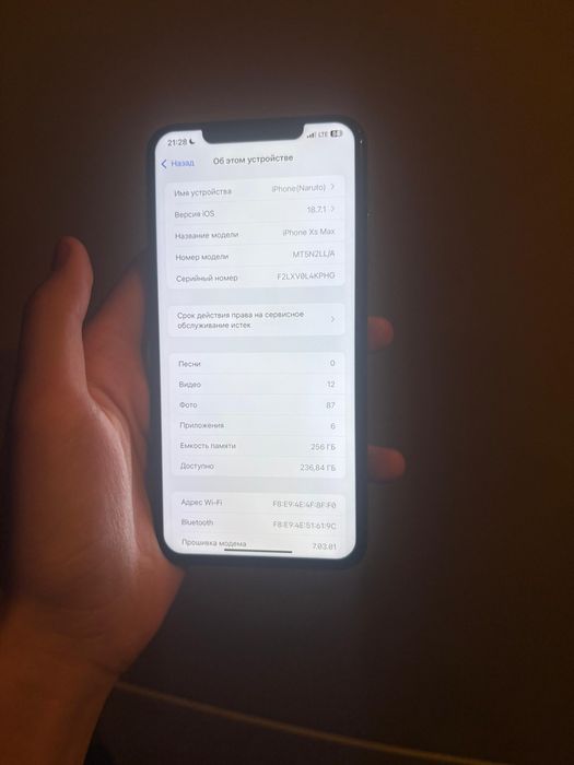 iPhone xs max 256 GB