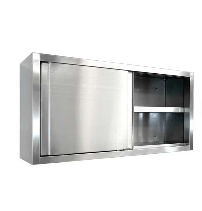 Dulap inox suspendat demontabil cu 2 usi glisante si polita,150x40x60