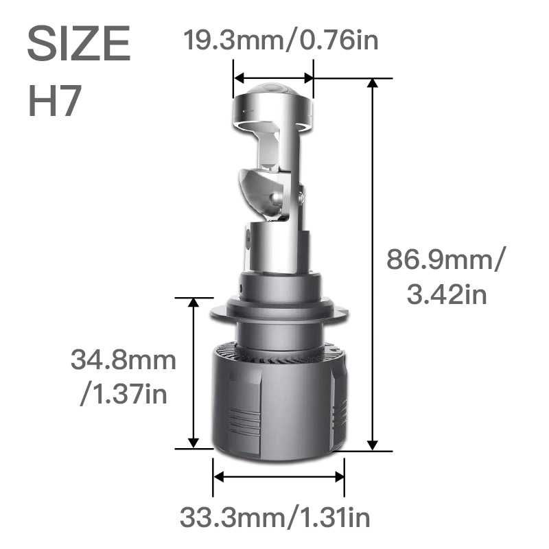 H7 LED Крушки с Лупи 90W вградени лупи Х7 h7 лед крушки с лупа