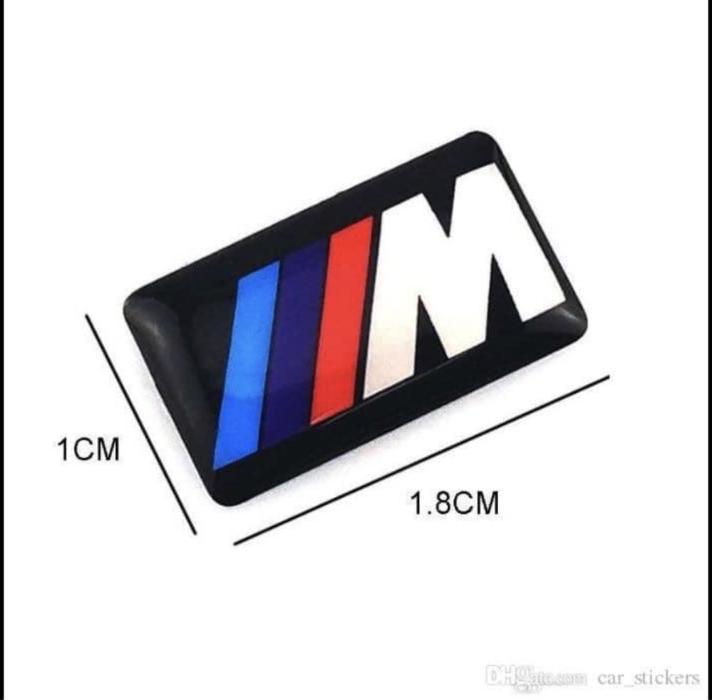 4 броя Стикер BMW "M power" за джанти, волан и интериор