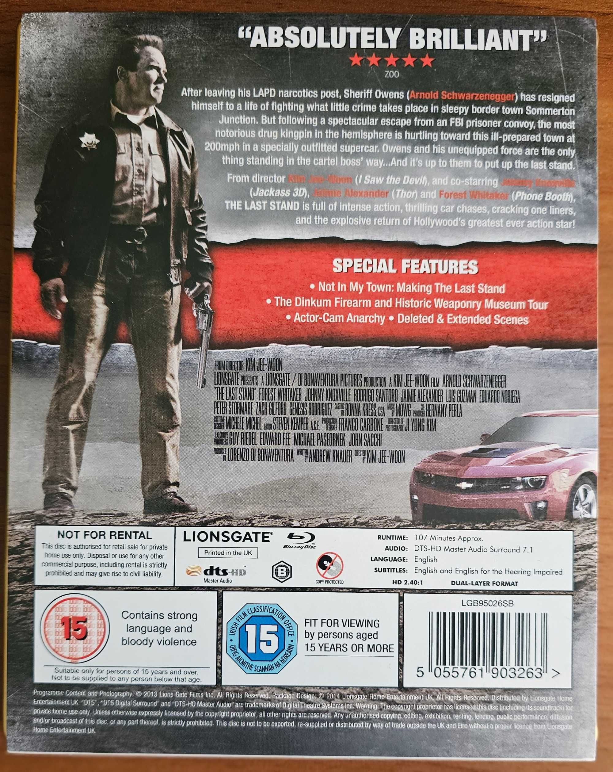 Vand steelbook Last Stand bluray, nou, neutilizat, cu Schwarzenegger