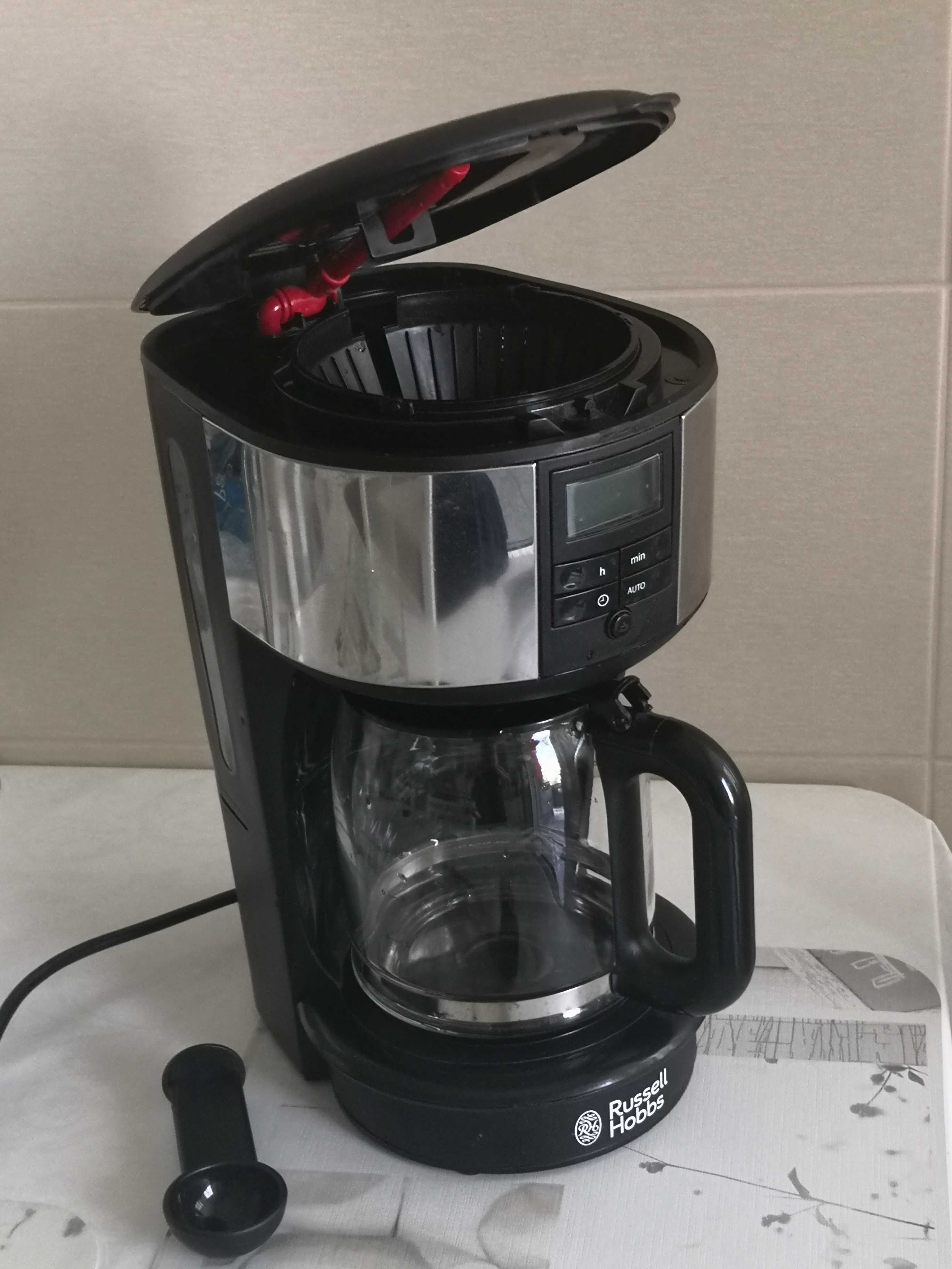 Cafetiera Russell Hobbs Oxford 1000 W, 1.25 l, 10 Cesti, Negru Inox