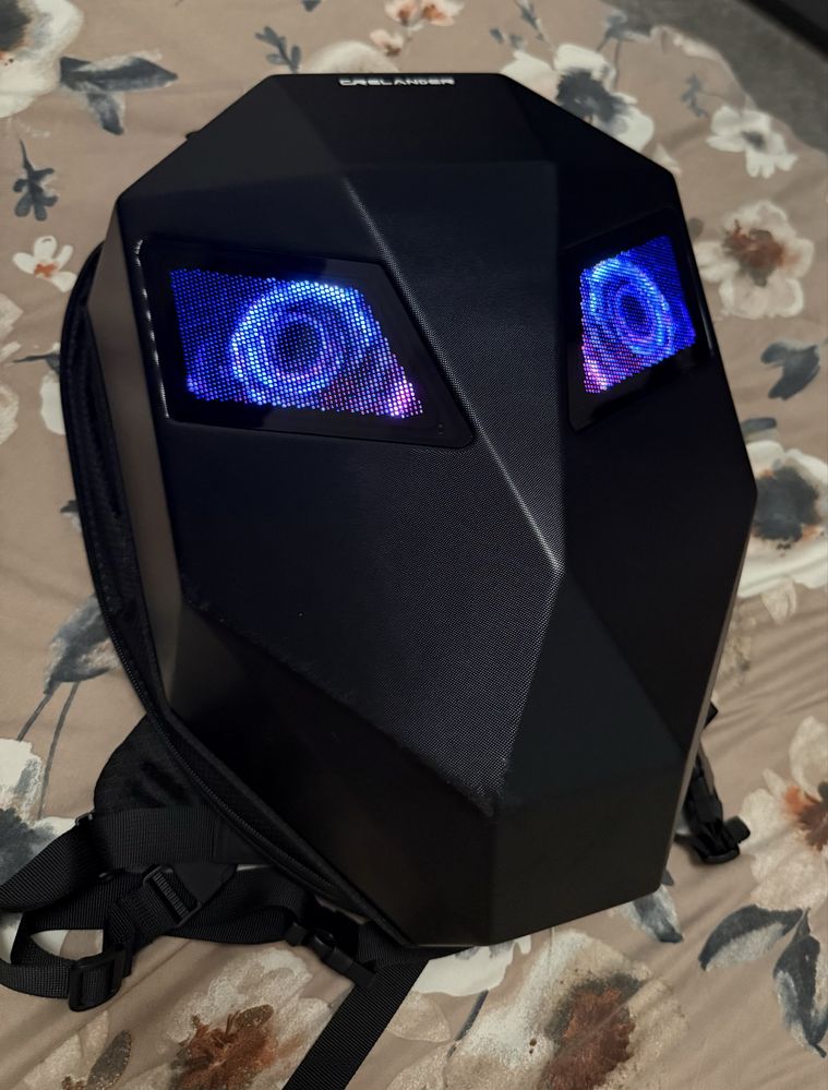 LED мото раница с мърдащи очи