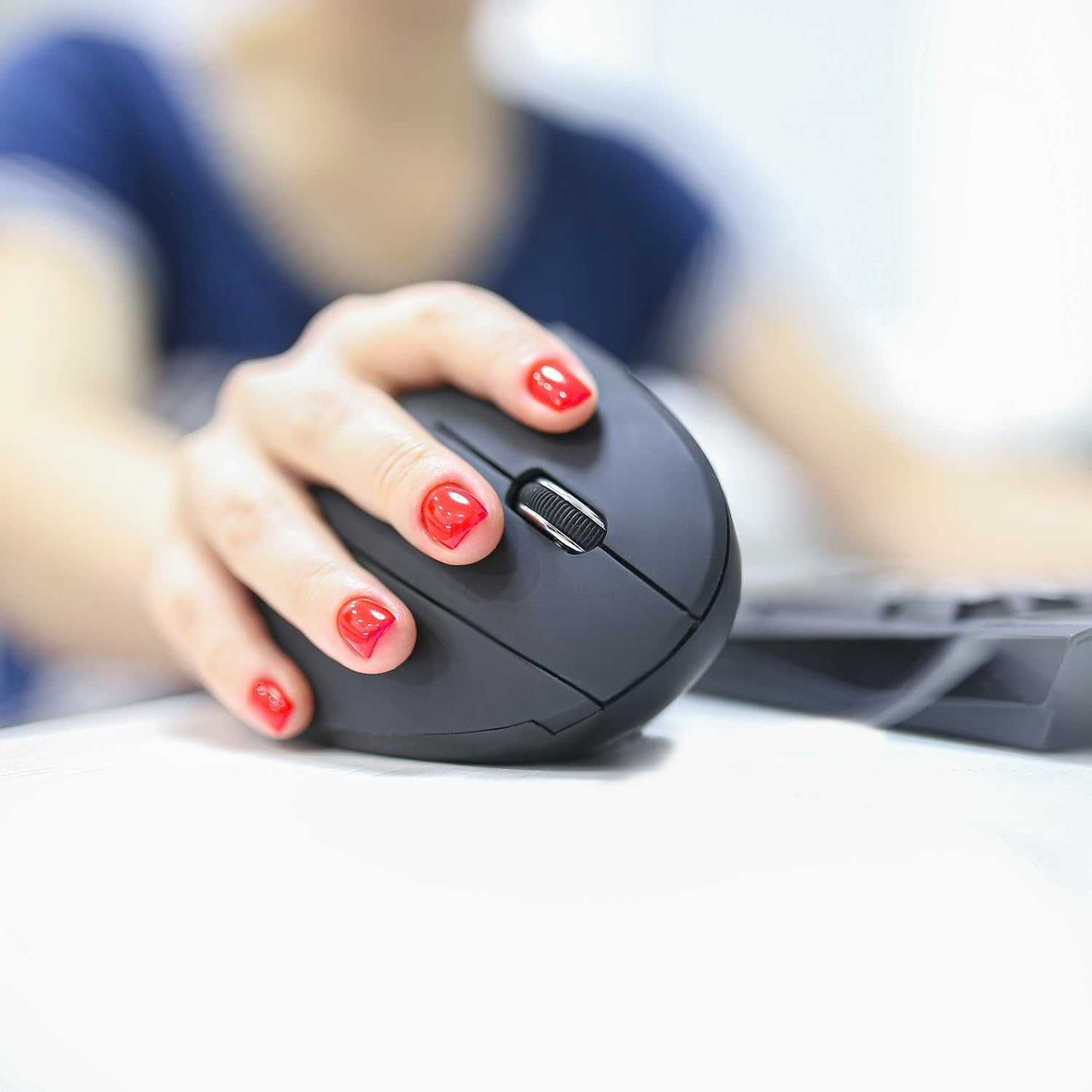 Mouse Optic Vertical Wireless Ergonomic cu LED 1200 DPI 6 Butoane USB