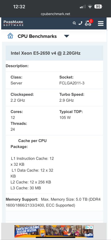 Procesor Intel Xeon E5-2650v4