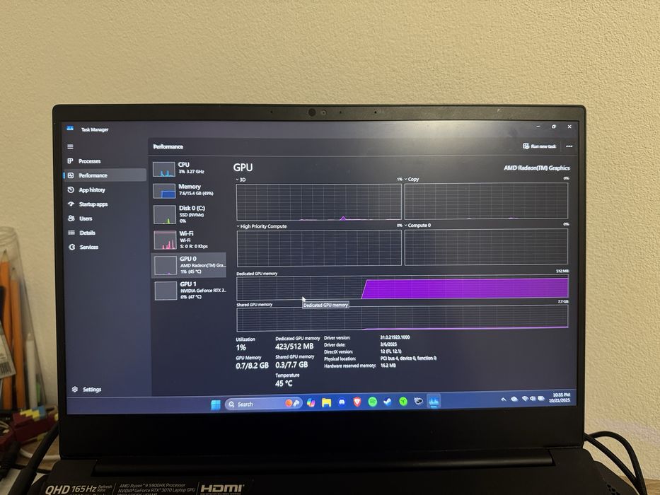 Laptop Gaming Razer blade rtx 3070