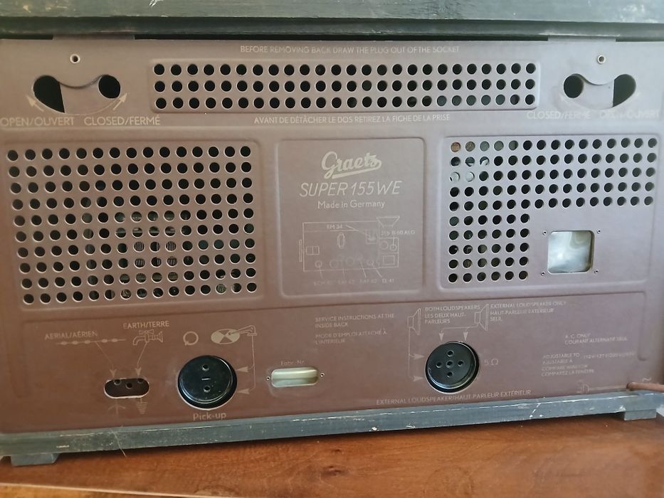 Vand radio cu lămpi Graetz Super 155WE Export,an 1952.
