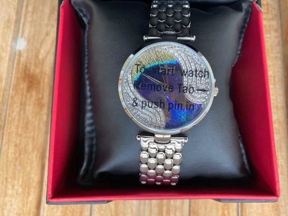 Часовник Burgi Painted Peacock Feather Bracelet – BUR162