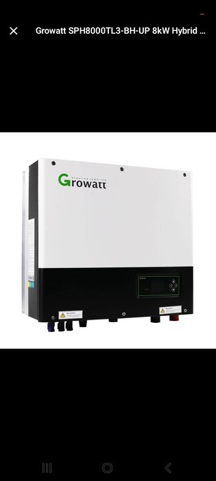 Invertor hibrid Growatt SPH 8000TL3-BH-UP 8 kW - trifazat - NOU