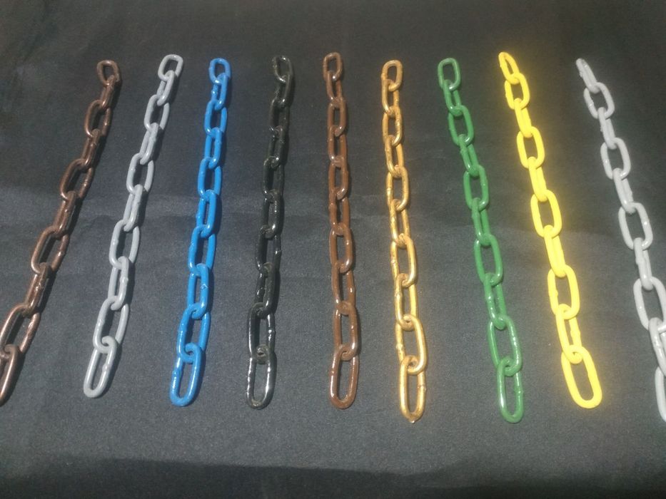 Металлическая цепь цветная