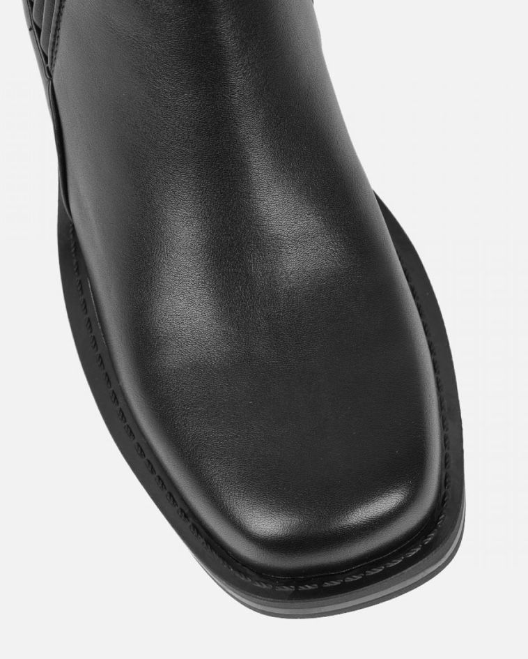 Leroy Black Flat Ankle, Simmi London boots