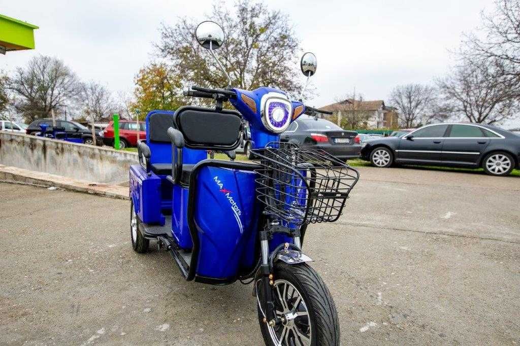 Електрическа Двуместна Триколка CARGO LUX 1500W - BLUE