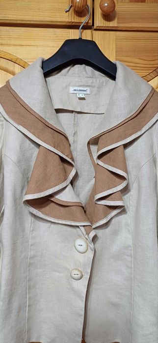 Шикозно Сако/Жакет PATRICIA RADO висококачествен ЛЕН !НОВО! №42 и №46!