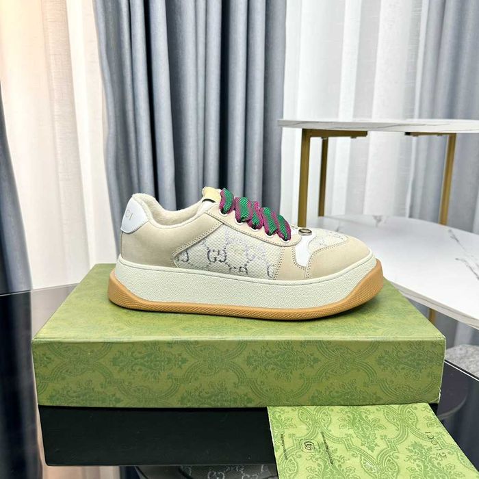 Tenisi Gucci Screener platform crem, marimi 35-40, adidasi Premium