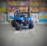 ПРОМО!НОВО!Акумулаторен джип Dust BLUE с 12V батерия,USB,МЕКИ ГУМИ,4Х4