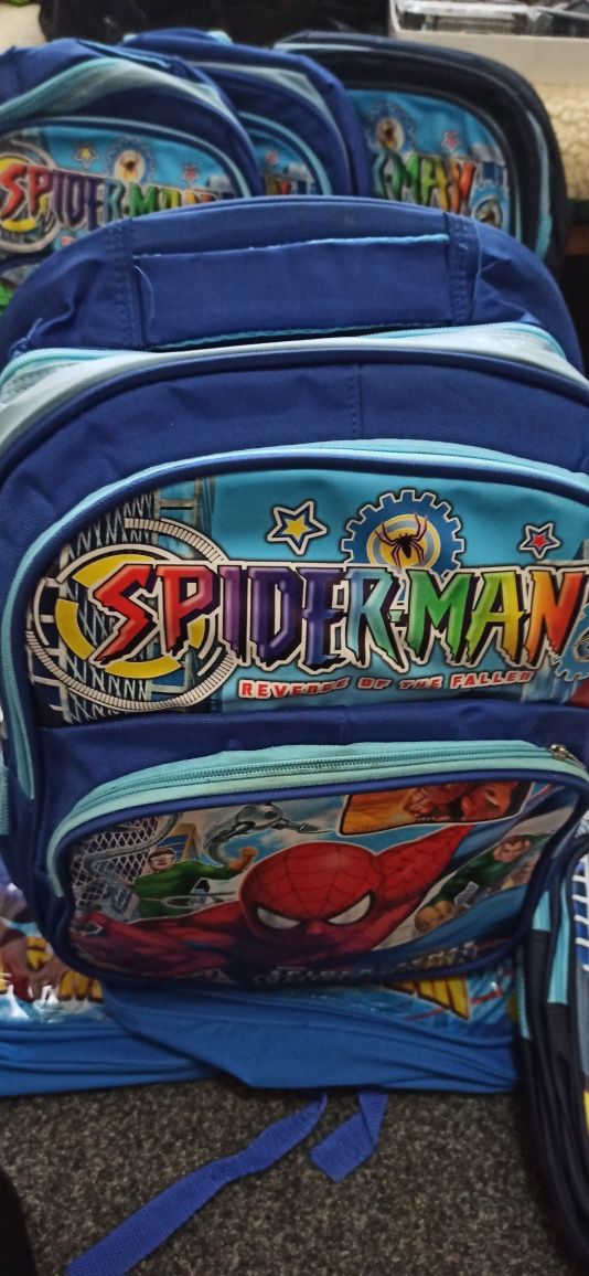 Ghiozdan SpiderMan Nou preșcolari și școlari 3 și 2 compartimente