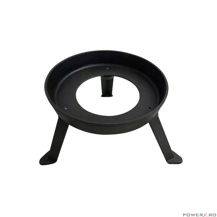 Ceaun 3 in 1 din fonta cu picioare si capac, 10 litri, negru, Kinghoff