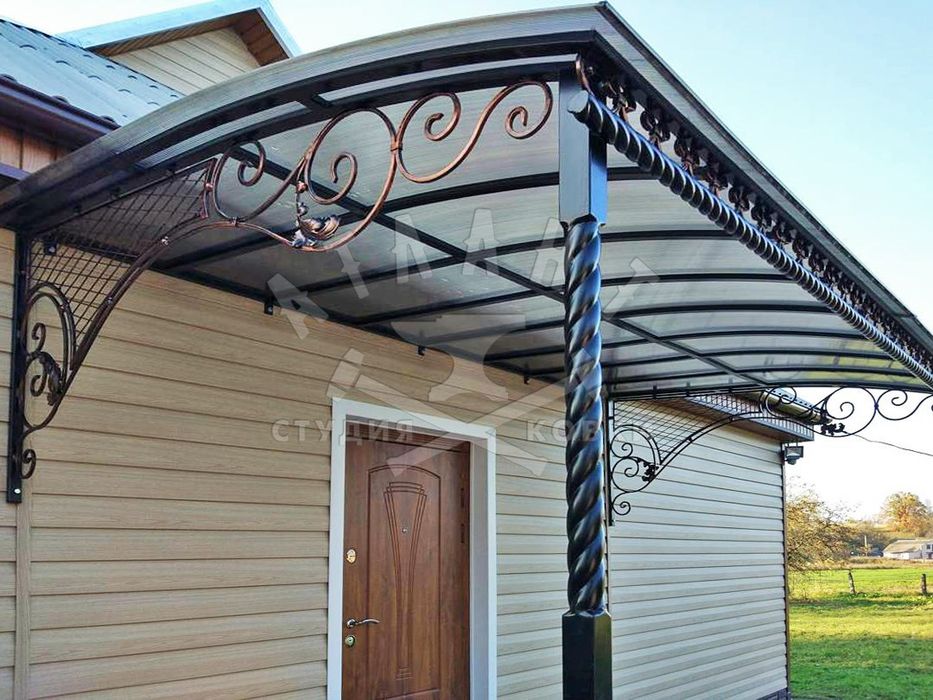 Металлические Навесы с Бесшумным покрытием Лексан