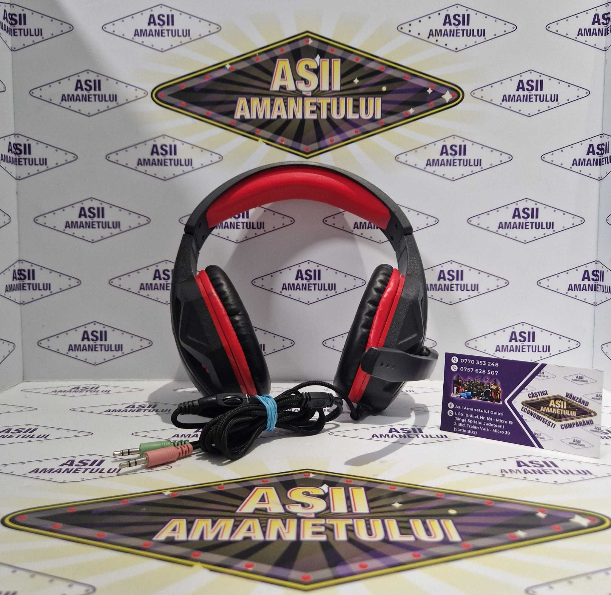 Casti Gaming AQIRYS Sagitta, casti cu microfon si casti Panasonic RG12